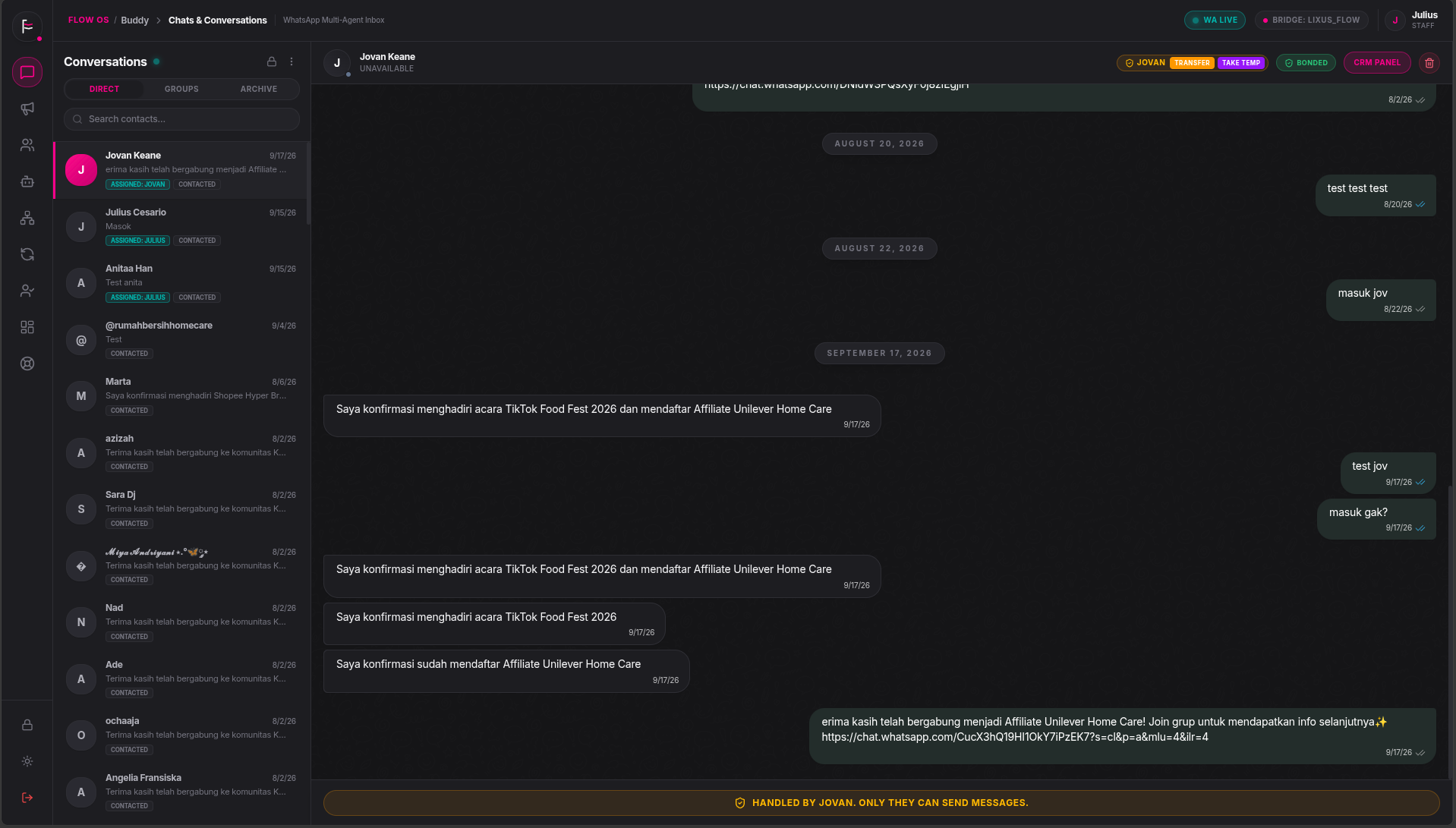 Buddy product interface