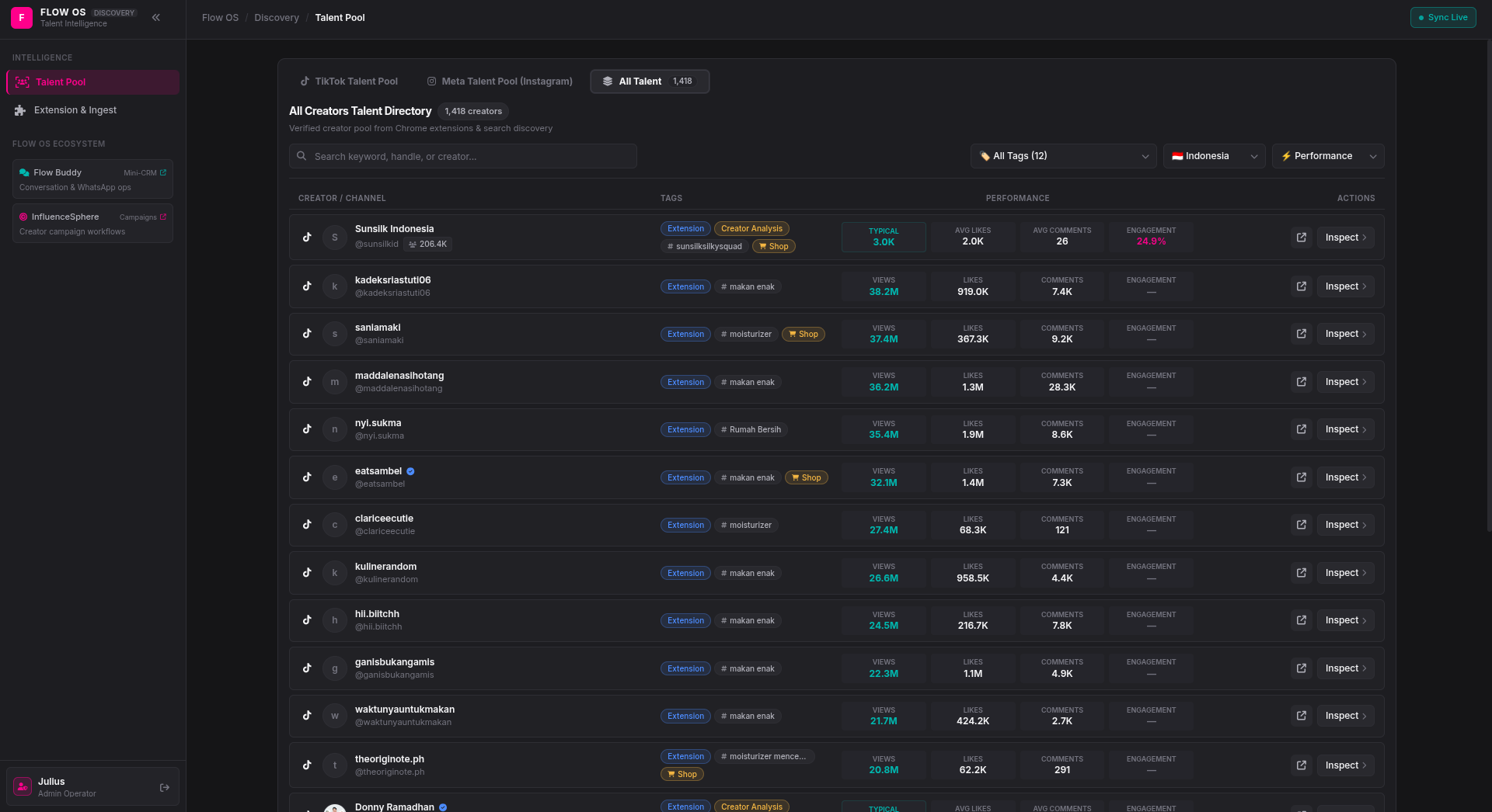 Discovery product interface
